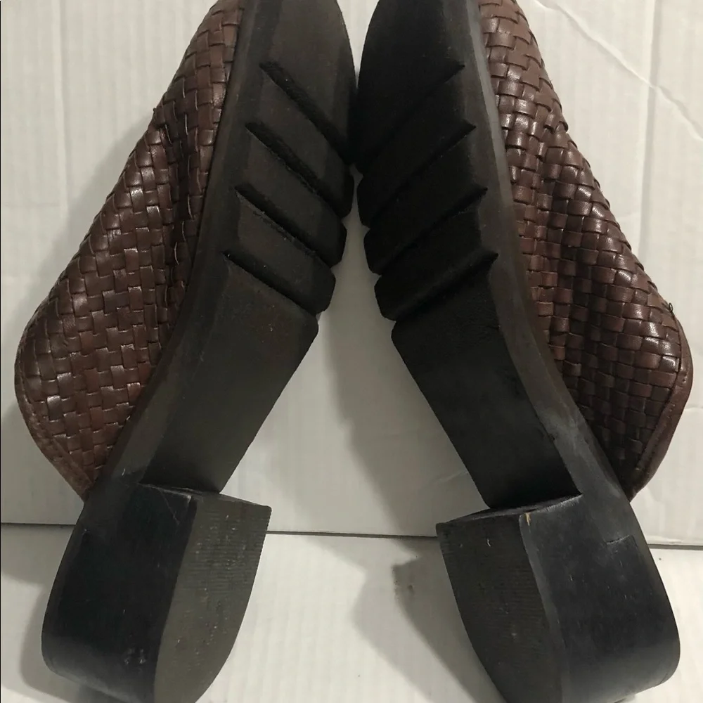 Slide leather shoes high heels 2 “